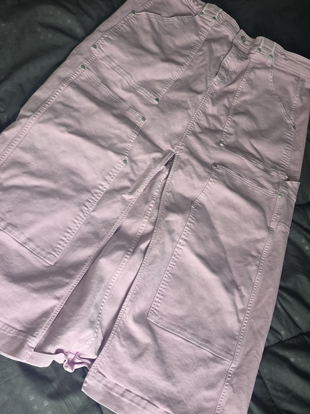 Pilcro Lilac Utility Midi Skirt